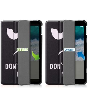 iMoshion Design Trifold Bookcase Nokia T10 - Don't touch