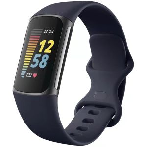 iMoshion Siliconen bandje Fitbit Charge 5 - Maat L - Donkerblauw