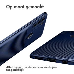 iMoshion Carbon Softcase Backcover Motorola Moto G50 - Blauw
