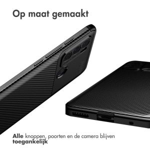 iMoshion Carbon Softcase Backcover Motorola Moto G60 - Zwart