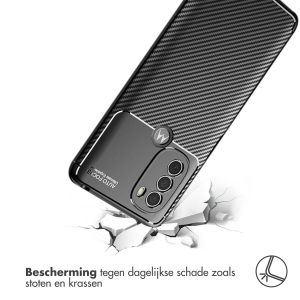 iMoshion Carbon Softcase Backcover Motorola Moto G31 - Zwart