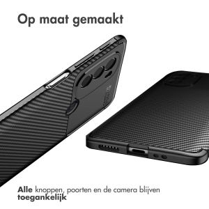 iMoshion Carbon Softcase Backcover Motorola Moto G31 - Zwart