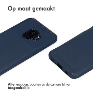 iMoshion Carbon Softcase Backcover Samsung Galaxy S9 - Blauw