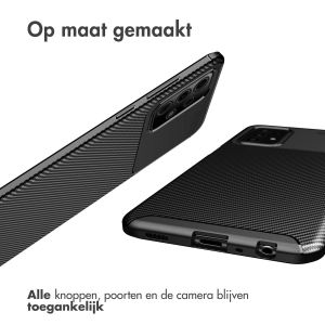 iMoshion Carbon Softcase Backcover Samsung Galaxy A52(s) (5G/4G) - Zwart