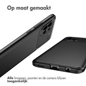 iMoshion Carbon Softcase Backcover Samsung Galaxy A03 - Zwart