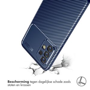 iMoshion Carbon Softcase Backcover Samsung Galaxy A53 - Blauw