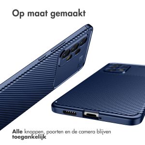 iMoshion Carbon Softcase Backcover Samsung Galaxy A53 - Blauw