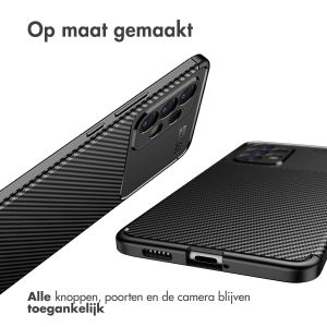 iMoshion Carbon Softcase Backcover Samsung Galaxy A53 - Zwart