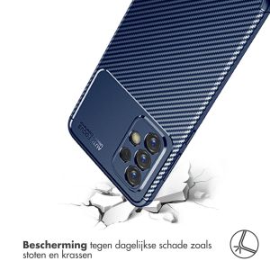 iMoshion Carbon Softcase Backcover Samsung Galaxy A33 - Blauw