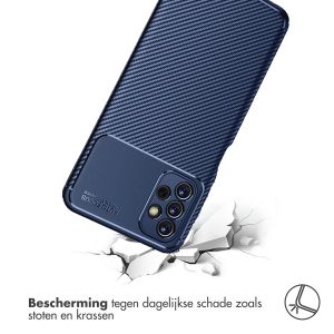 iMoshion Carbon Softcase Backcover Samsung Galaxy A13 4G - Blauw