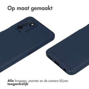 iMoshion Carbon Softcase Backcover Oppo A16(s) / A54s - Blauw