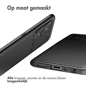 iMoshion Carbon Softcase Backcover Realme 9 Pro Plus - Zwart