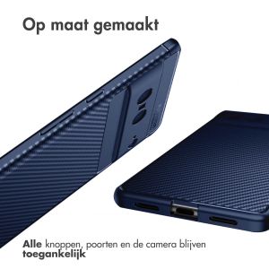 iMoshion Carbon Softcase Backcover Google Pixel 7 - Blauw