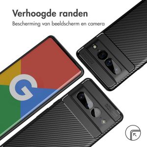 iMoshion Carbon Softcase Backcover Google Pixel 7 Pro - Zwart