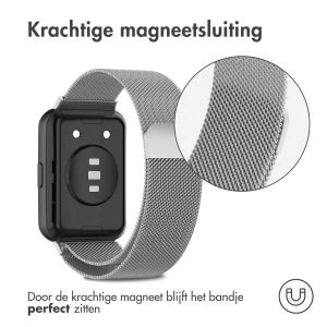 iMoshion Milanees magnetisch bandje Huawei Watch Fit 2 - Zilver