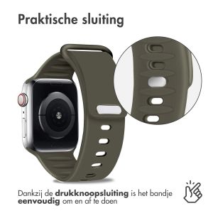 iMoshion Siliconen bandje Apple Watch Series 1-9 / SE - 38/40/41mm - Olijfgroen
