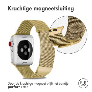 iMoshion Milanees magnetisch bandje Apple Watch Series 1-9 / SE - 38/40/41 mm - Maat M - Goud