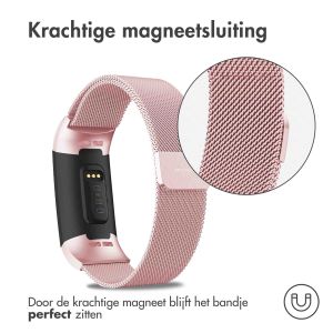 iMoshion Milanees magnetisch bandje Fitbit Charge 3 / 4 - Maat S - Roze