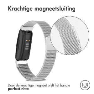 iMoshion Milanees magnetisch bandje Fitbit Inspire - Maat M - Zilver