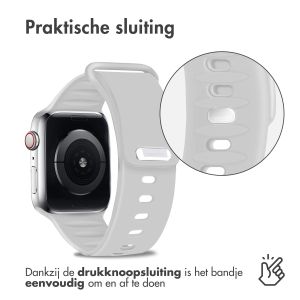 iMoshion Siliconen bandje Apple Watch Series 1-9 / SE - 38/40/41mm - Lichtgrijs