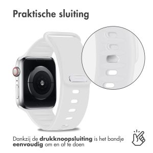 iMoshion Siliconen bandje Apple Watch Series 1-9 / SE - 38/40/41mm - Wit