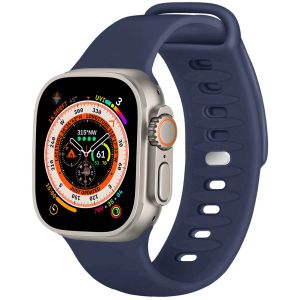 iMoshion Siliconen bandje Apple Watch Series 1-9 / SE / Ultra (2) - 42/44/45/49 mm - Donkerblauw