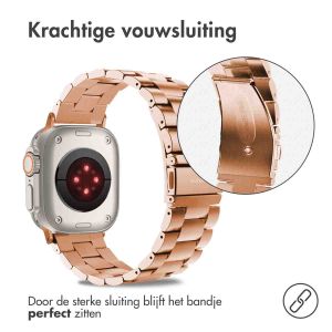 iMoshion Stalen bandje Apple Watch Series 1-9 / SE / Ultra (2) - 42/44/45/49 mm - Rosé Goud