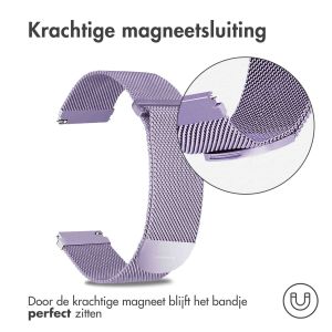 iMoshion Milanees magnetisch bandje - Universeel 20 mm aansluiting - Maat M - Paars