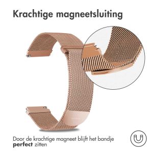 iMoshion Milanees magnetisch bandje - Universeel 20 mm aansluiting - Maat M - Rosé Goud