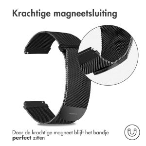 iMoshion Milanees magnetisch bandje - Universeel 22 mm aansluiting - Maat M - Zwart