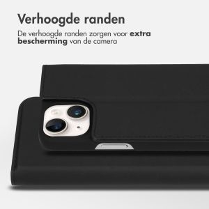 Accezz Premium Leather Slim Bookcase iPhone 14 - Zwart