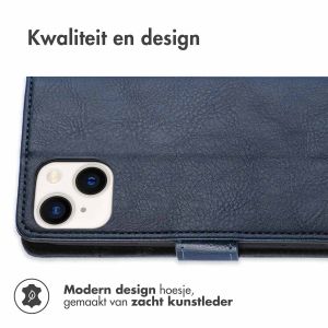 iMoshion Luxe Bookcase iPhone 14 - Donkerblauw