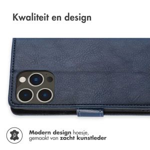 iMoshion Luxe Bookcase iPhone 14 Pro - Donkerblauw