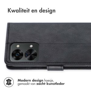 iMoshion Luxe Bookcase OnePlus Nord 2T - Zwart