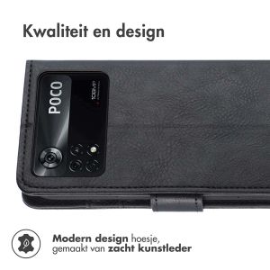 iMoshion Luxe Bookcase Xiaomi Poco X4 Pro 5G - Zwart