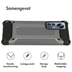 iMoshion Rugged Xtreme Backcover Xiaomi 12 / 12X - Donkergrijs
