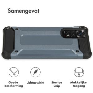 iMoshion Rugged Xtreme Backcover Xiaomi Redmi Note 11 (4G) / Note 11S (4G) - Donkerblauw