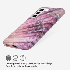 Selencia Aurora Fashion Backcover Samsung Galaxy S22 - Duurzaam hoesje - 100% gerecycled - Ocean Shell Purple