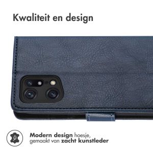 iMoshion Luxe Bookcase Oppo Find X5 5G - Donkerblauw