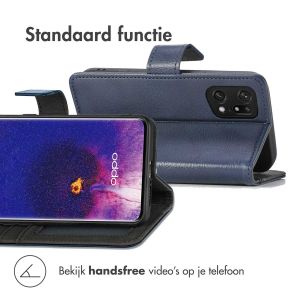 iMoshion Luxe Bookcase Oppo Find X5 5G - Donkerblauw