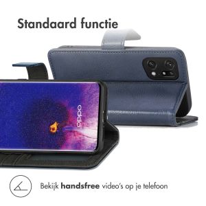 iMoshion Luxe Bookcase Oppo Find X5 Pro 5G - Donkerblauw