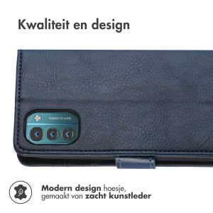 iMoshion Luxe Bookcase Nokia G11 / G21 - Donkerblauw