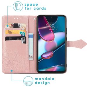 iMoshion Mandala Bookcase Motorola Edge 30 Pro / Edge Plus (2022) - Rosé Goud