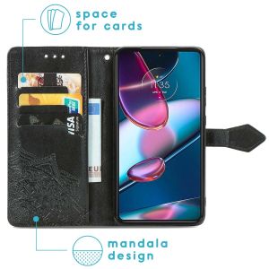 iMoshion Mandala Bookcase Motorola Edge 30 Pro / Edge Plus (2022) - Zwart