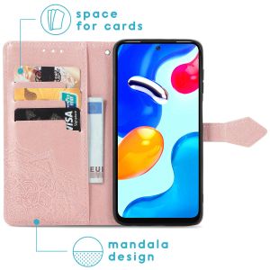 iMoshion Mandala Bookcase Xiaomi Redmi Note 11 (4G) / Note 11S (4G) - Rosé Goud