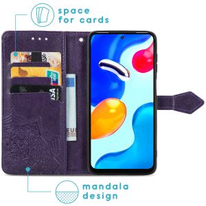 iMoshion Mandala Bookcase Xiaomi Redmi Note 11 (4G) / Note 11S (4G)  - Paars