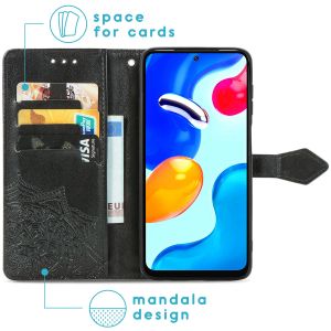iMoshion Mandala Bookcase Xiaomi Redmi Note 11 (4G) / Note 11S (4G) - Zwart