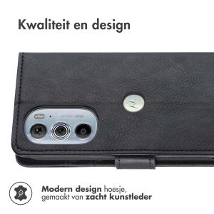 iMoshion Luxe Bookcase Motorola Edge 30 Pro / Edge Plus (2022) - Zwart