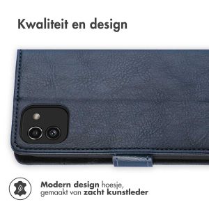 iMoshion Luxe Bookcase Samsung Galaxy A03 - Donkerblauw