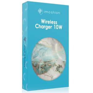 iMoshion Design wireless charger - Fast Charge draadloze oplader 10W - Beige Shattered Marble